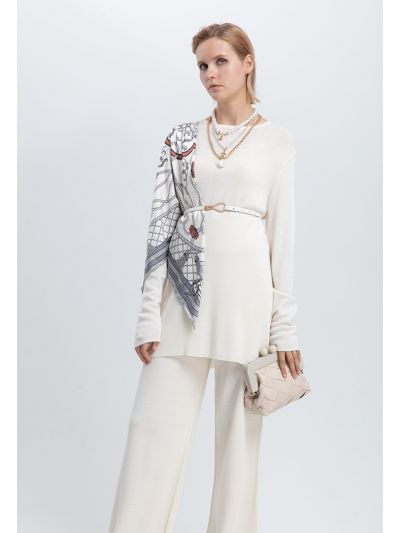 Long Sleeve Knitted Blouse