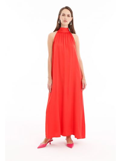 Halter Top Solid Maxi Dress -Sale