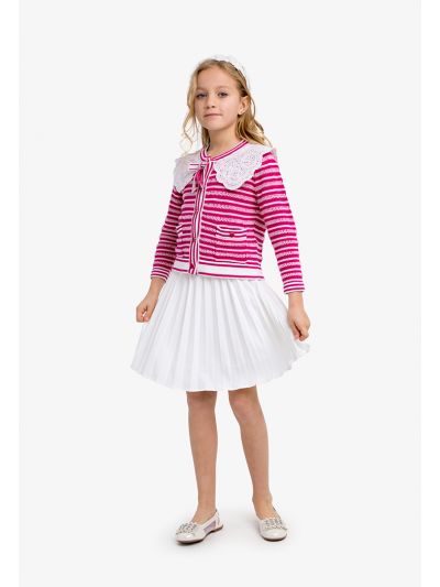 Solid Pleated Skirt