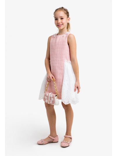 Embroidery Lace Sleeveless Tulle Dress