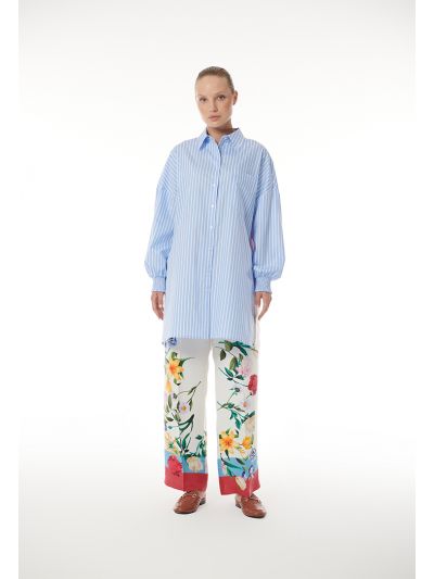 Flower Printed Hi-Rise Trouser