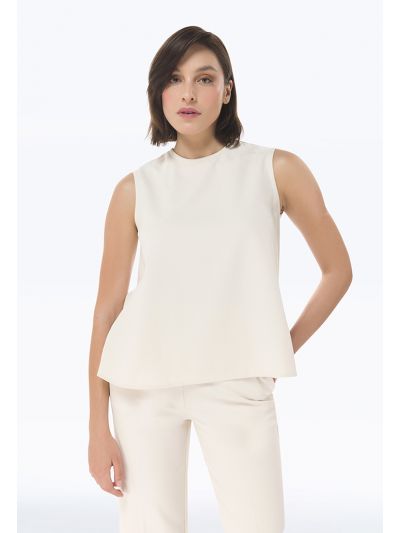 Solid Sleeveless Classic Top -Sale