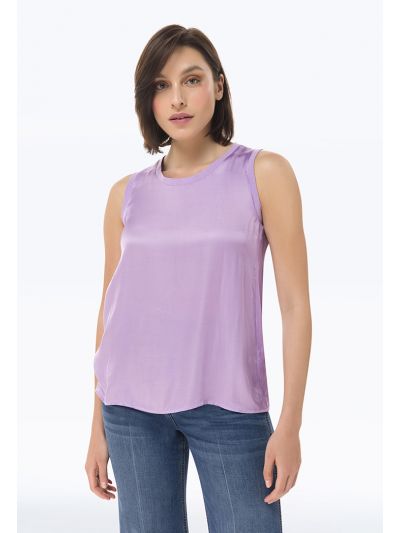 Solid Sleeveless Blouse