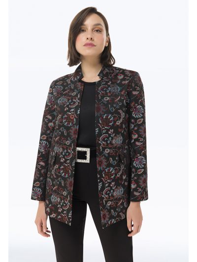Allover Floral Lurex Jacquard Blazer -Sale