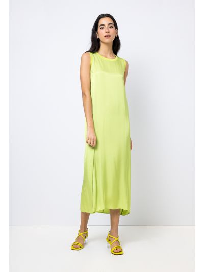 Solid A-line Maxi Sleeveless Dress