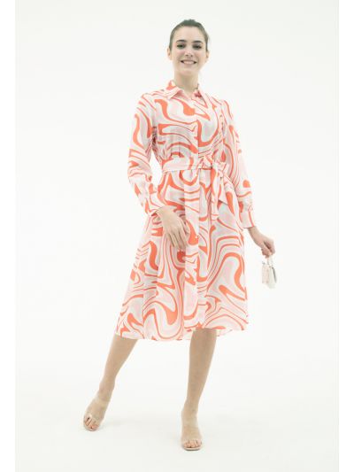 Abstract Allover Printed Dress -Sale