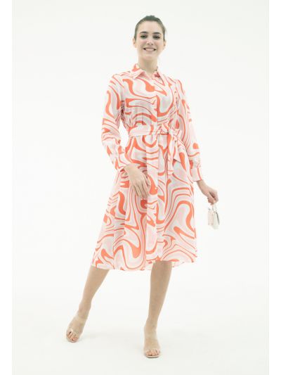 Abstract Allover Printed Dress -Sale