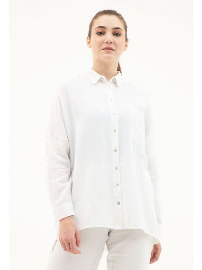 Oversized Drop Shoulder Shirt (Free Size) -Sale