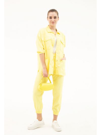 Chevron Textured Solid Pants -Sale