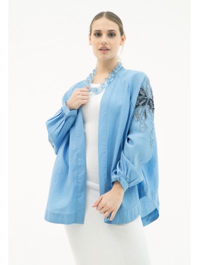Embroidered Cut Out Jacket (Free Size) -Sale