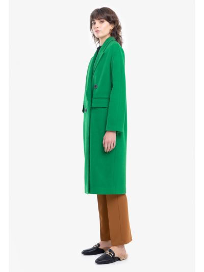 Double Breasted Solid Midi Blazer -Sale
