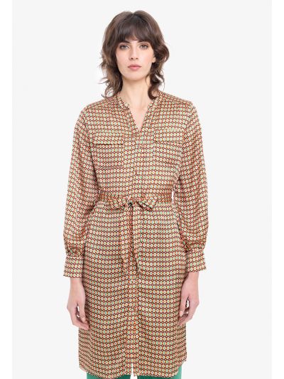 Allover Imperial Print Midi Dress -Sale