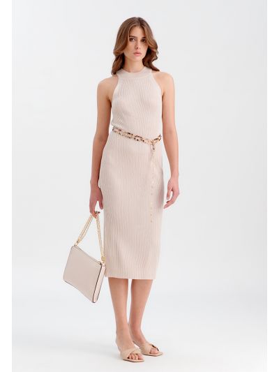 Knitted Sleeveless Bodycon Dress -Sale