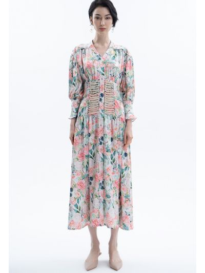 All Over Floral Printed Maxi Dress