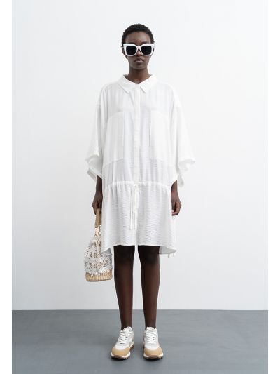 Baggy Blouse With Drawstrings -Sale