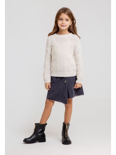 Ribbed Solid Denim Short Mini Skirt -Sale