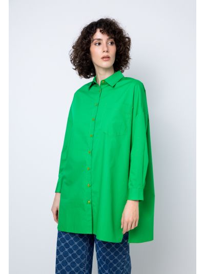 Oversized Drop Shoulder Solid Shirt