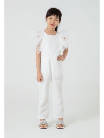 Organza Butterfly Sleeve Jumpsuit
