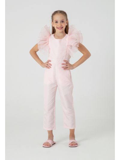 Organza Butterfly Sleeve Jumpsuit