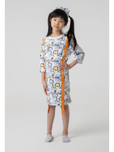 Garfield Classic Print T-Shirt Dress And Headband  -Sale