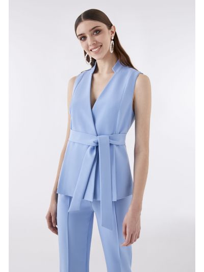 Belted Sleeveless Outerwear