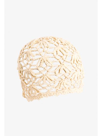 Warm Knitted Floral Crochet Hat