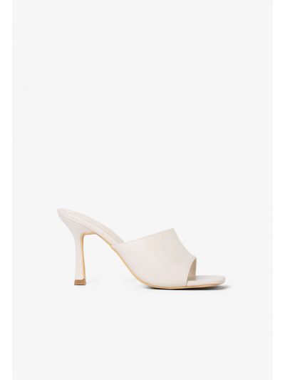 Solid Square Open Toe Sandals