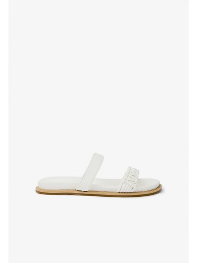 Solid Pointed Double Strap Flats