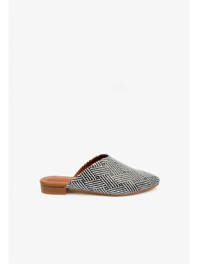 Woven Straw Paper Mules
