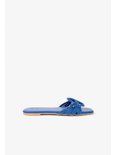 Solid Woven PU Leather Flats