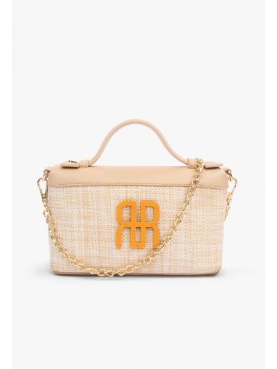 Woven Faux Straw Crossbody Bag