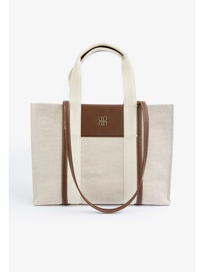 Knitted Top Handle Tote Bag