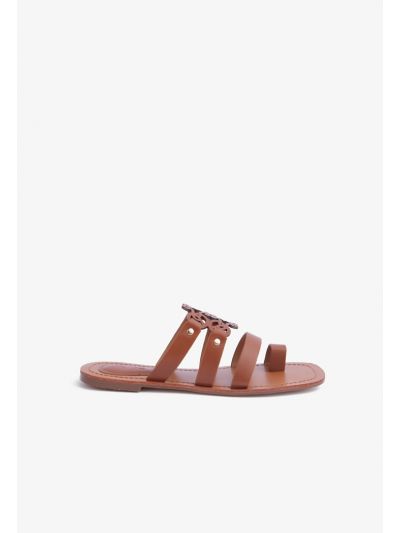 Solid PU Leather Flats
