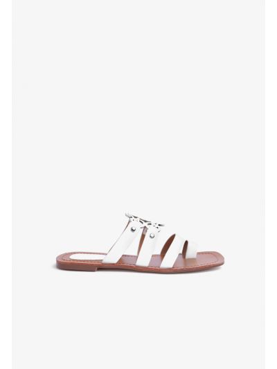 Solid PU Leather Flats