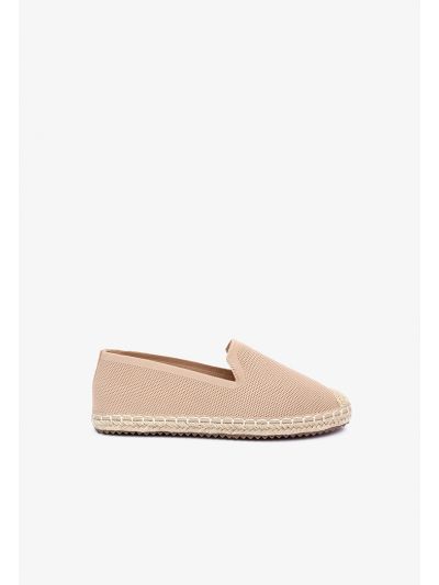 Solid Faux Straw Loafers