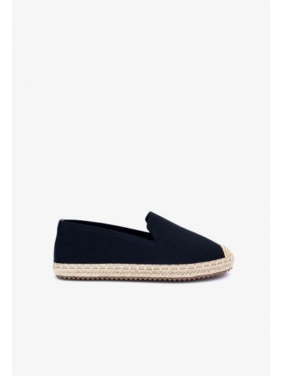 Solid Faux Straw Loafers