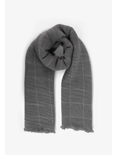 Striped Pleated Winter Shawl
