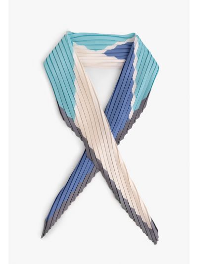 Two Toned Pleated Scarf