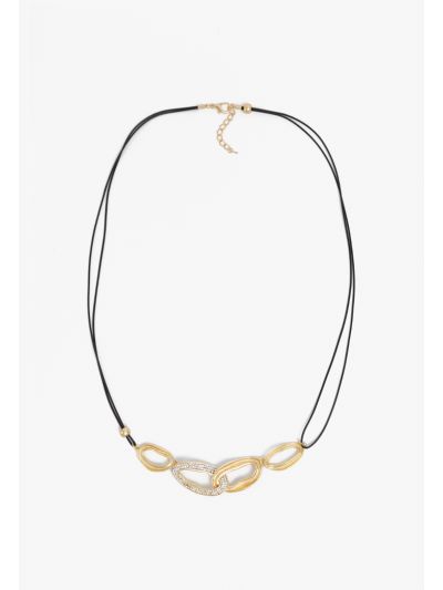 Intertwined Crystal Embellished Necklace