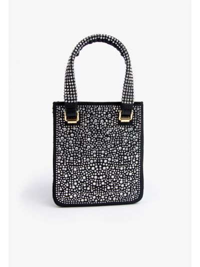 Sparkling Crystal Embellished Crossbody Bag