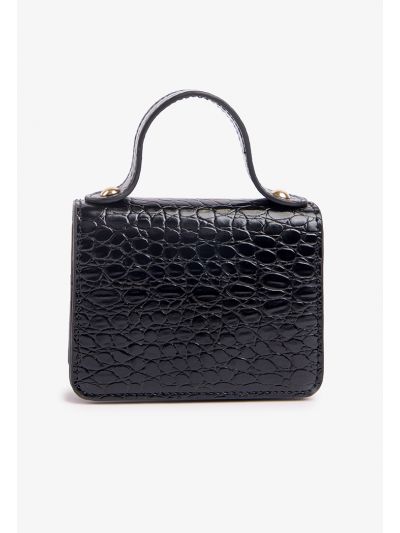 Textured Leather Micro Crossbody bag