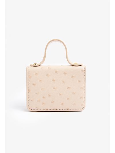 Ostrich Textured Micro Crossbody Bag