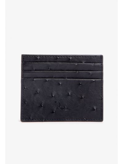 Textured Ostrich Print Card Holder