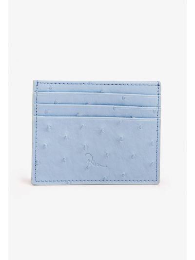 Textured Ostrich Print Card Holder