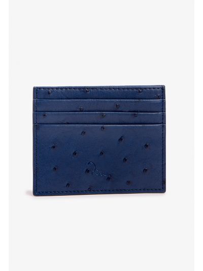 Textured Ostrich Print Card Holder