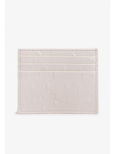 Textured Ostrich Print Card Holder