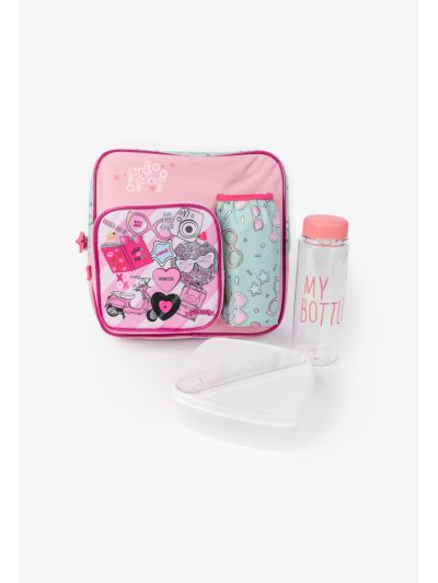 Girls Lunch Backpack Set ( 3 PCS)