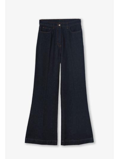 Straight Wide Legs Denim Trouser