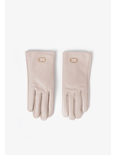 Solid Metal Emblem Gloves
