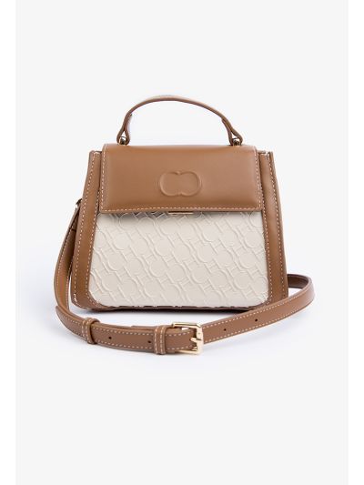 Small Two Toned Textured Hand Bag
